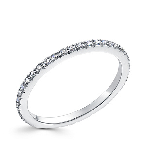 Кольцо из белого золота с бриллиантами