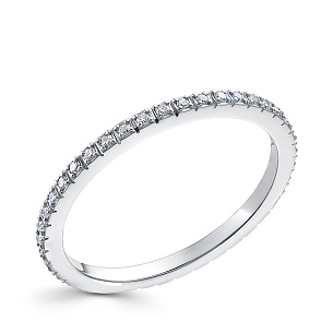 Кольцо из белого золота с бриллиантом