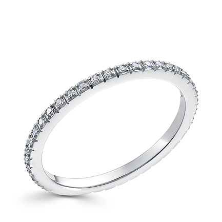 Кольцо из белого золота с бриллиантами