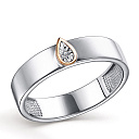 Кольцо из серебра с бриллиантом