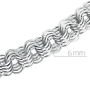 Цепь ручной работы из серебра, плетение ленточка