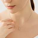 Подвеска из красного золота с бриллиантом