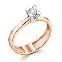 Кольцо из красного золота с бриллиантом