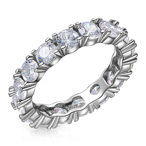 Кольцо из серебра с фианитом