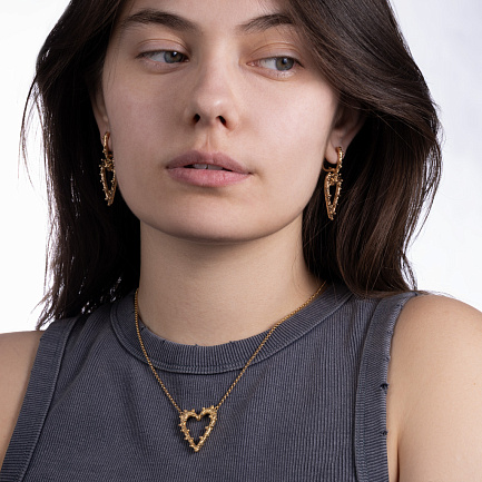 Серьги с английским замком из серебра