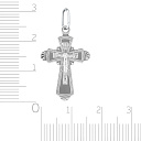 Крест ручной работы из белого золота