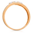 Кольцо из красного золота с фианитом