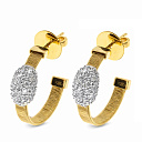 Серьги из комбинированного золота с бриллиантами