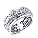 Кольцо из белого золота с бриллиантами