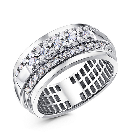 Кольцо из белого золота с бриллиантами