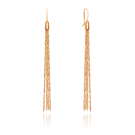 Серьги из красного золота