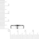 Кольцо обручальное гладкое из белого золота