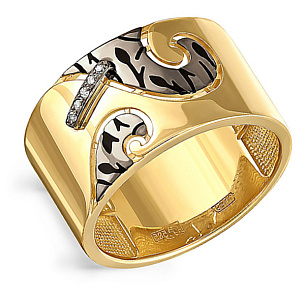Золотое кольцо с бриллиантами