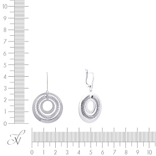 Серьги из серебра с кошачьим глазом