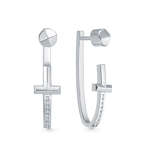 Серьги из белого золота с бриллиантами