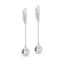 Серьги с английским замком из серебра