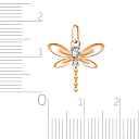 Подвеска из красного золота с фианитом