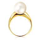 Кольцо из желтого золота с жемчугом