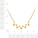 Колье из желтого золота, плетение якорное