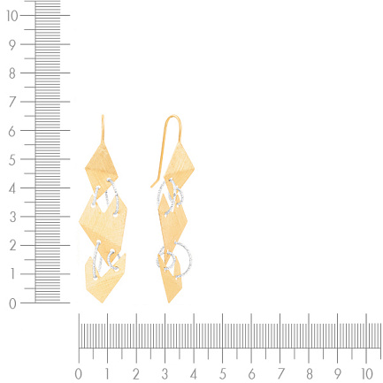 Серьги из серебра с позолотой