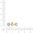 Пусеты из желтого золота с бриллиантами