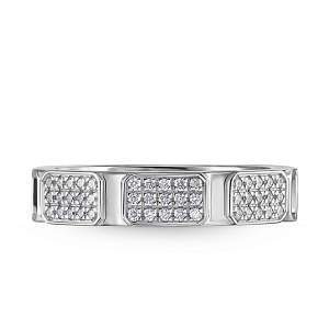 Кольцо из белого золота с бриллиантами