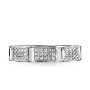 Кольцо из белого золота с бриллиантом