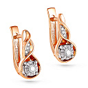 Серьги с английским замком из красного золота