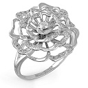 Кольцо из белого золота с бриллиантами