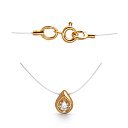 Колье из красного золота с фианитом