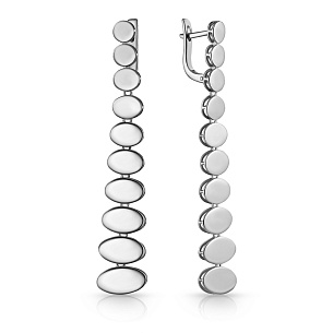 Серьги с английским замком из серебра