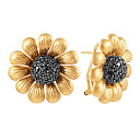 Серьги из желтого золота с бриллиантами