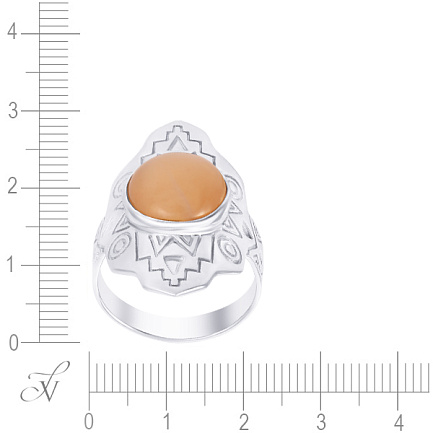 Кольцо из серебра с лунным камнем