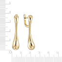 Серьги с английским замком из желтого золота