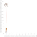 Брошь из желтого золота с жемчугом