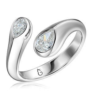 Кольцо из белого золота с бриллиантами