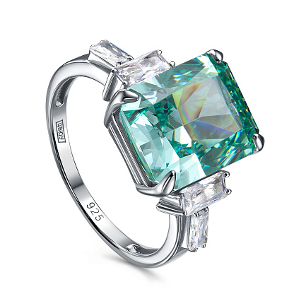 Кольцо из серебра с фианитами