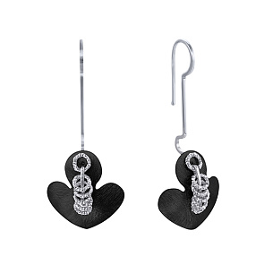 Серьги из серебра с эмалью