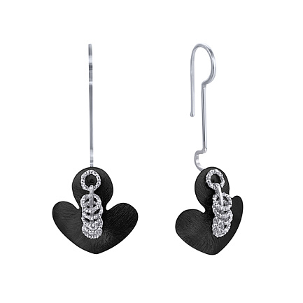 Серьги из серебра с эмалью