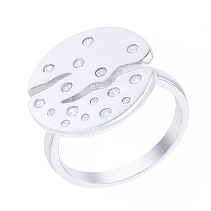 Кольцо из серебра с фианитом