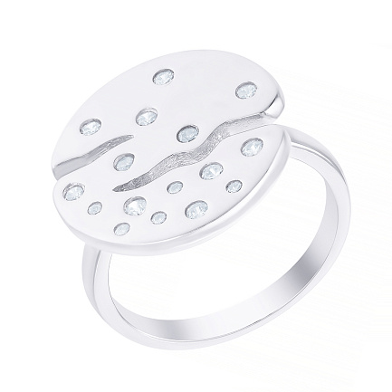 Кольцо из серебра с фианитом