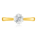 Кольцо из желтого золота с бриллиантом