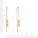 Серьги из желтого золота с жемчугом