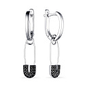 Серьги с английским замком из серебра