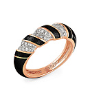 Кольцо из красного золота с бриллиантами