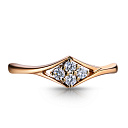 Кольцо из красного золота с бриллиантами