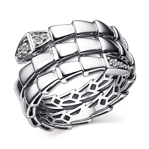 Кольцо из белого золота с бриллиантом