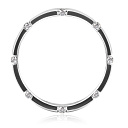 Кольцо обручальное из белого золота с бриллиантами