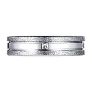 Кольцо из серебра с бриллиантом