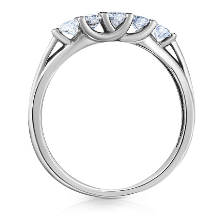 Кольцо из белого золота с бриллиантами